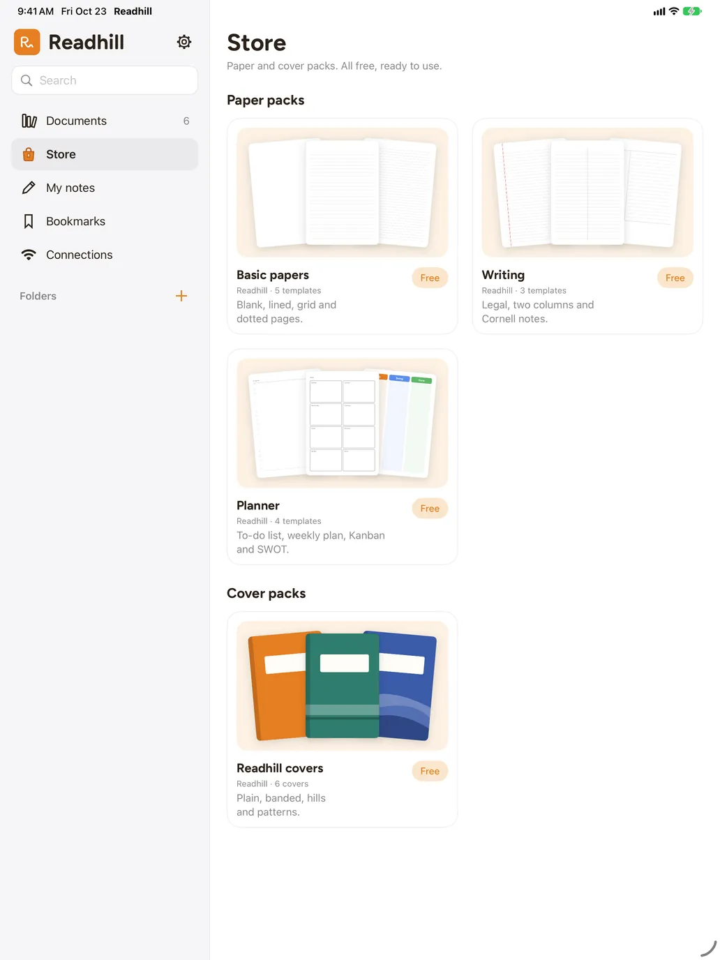 Set up your notebook in seconds.