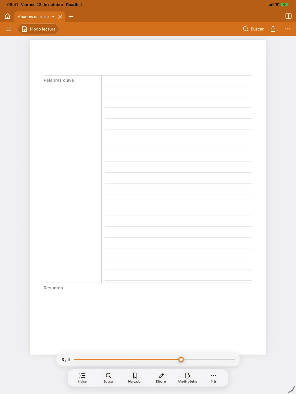 Cuadernos, pizarra y notas rápidas