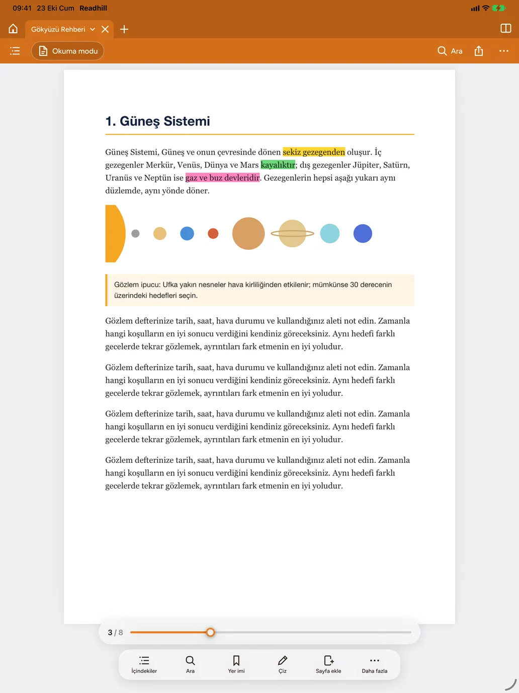 Binlerce sayfalık PDF de akıcı açılır.